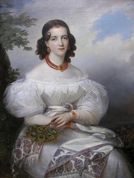 Francois Joseph Kinson Portrait of a German Princess Spain oil painting art